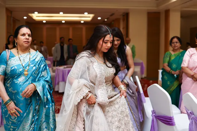 Bride photography at an engagement in Lucknow by EDP Studio