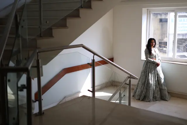 Candid engagement bridal moment by EDP Studio Lucknow
