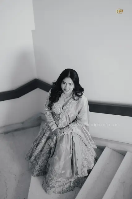 Candid engagement bridal moment by EDP Studio Lucknow