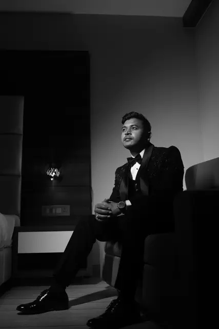 Groom photography at an engagement in Lucknow by EDP Studio