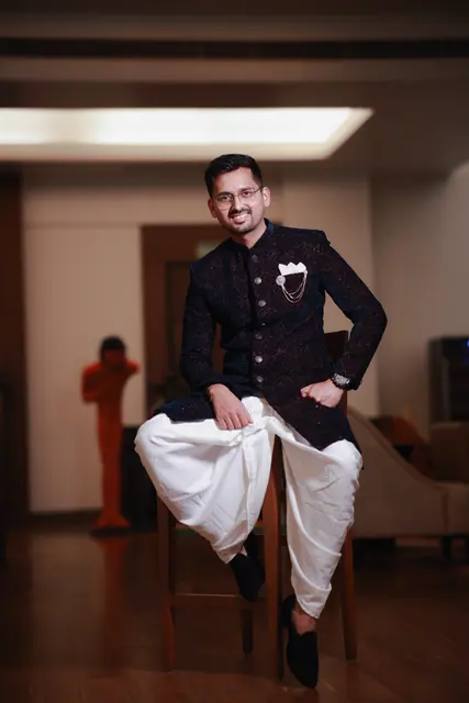Candid engagement groom moment by EDP Studio Lucknow
