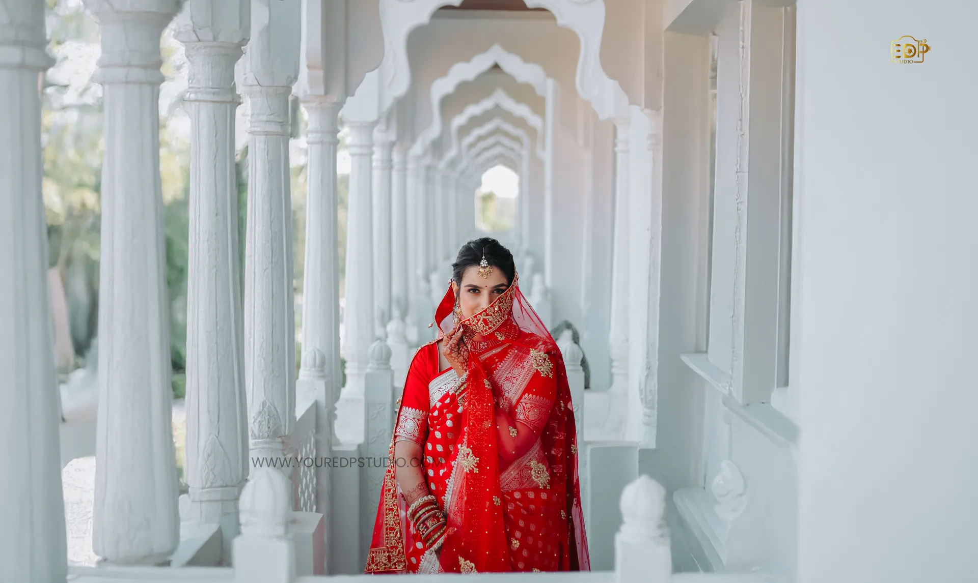 Winter bride photographed in Lucknow by EDP Studio